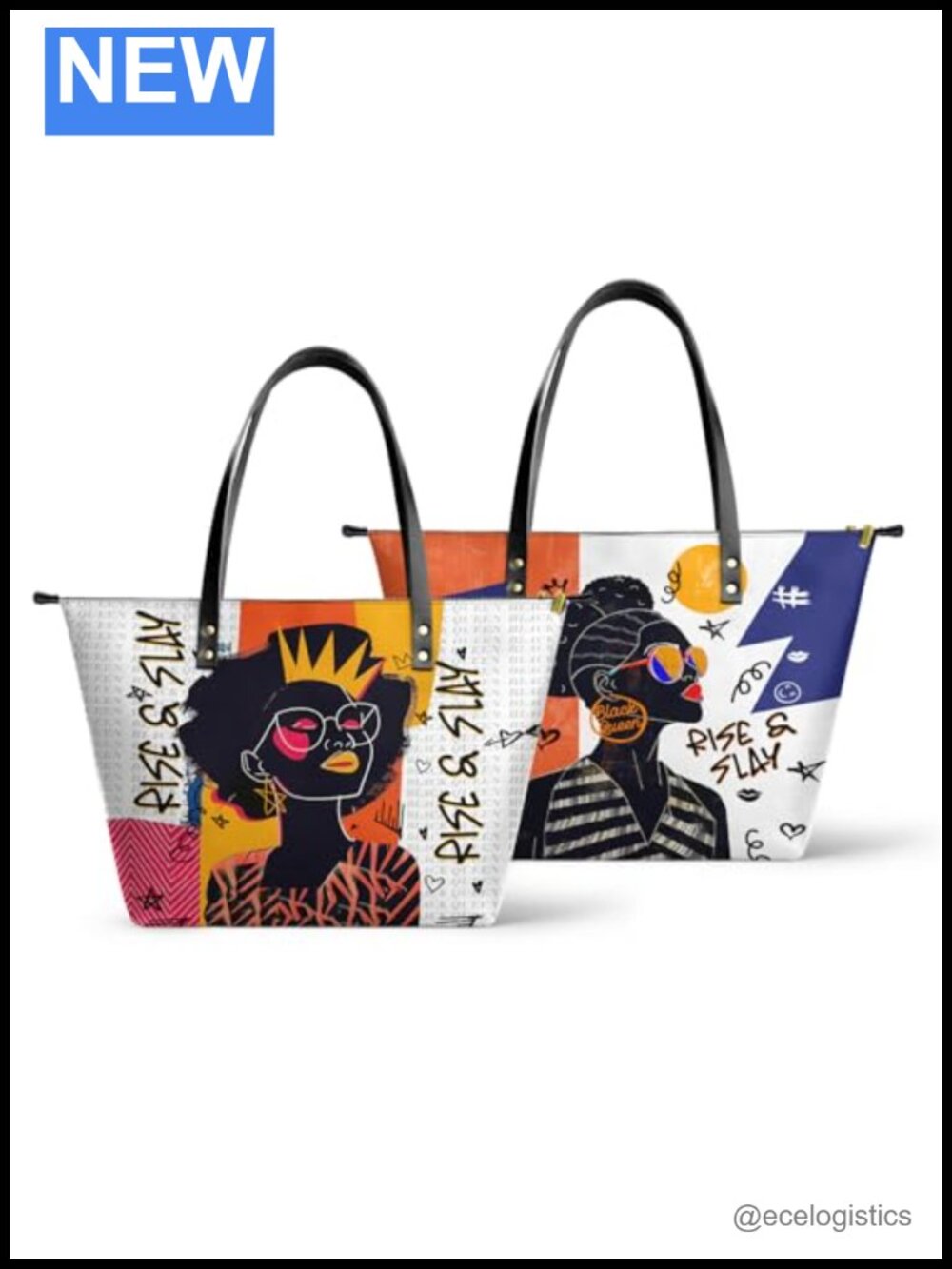 Bundle of 2 Vegan Leather Tote Bags, Women